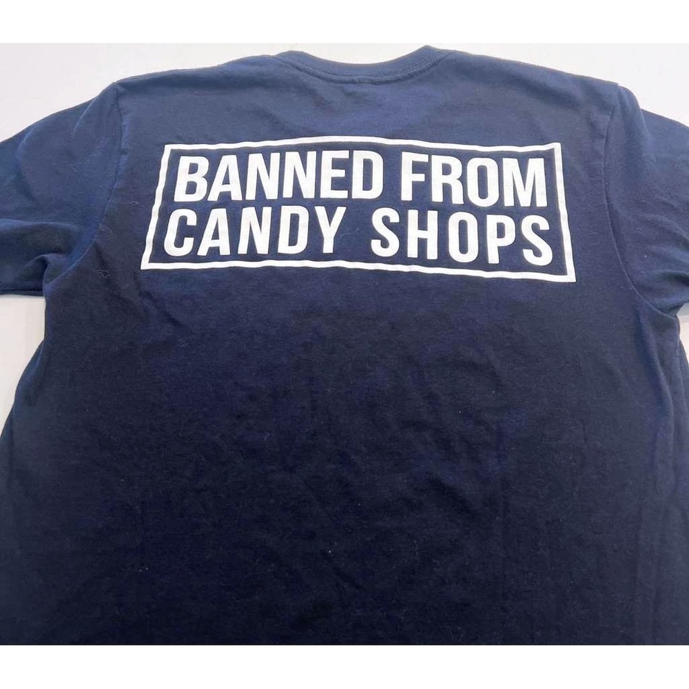 SuperFresh Candy Killa Mens XS Black Graphic T-Shirt Banned From Candy - Picture 3 of 5